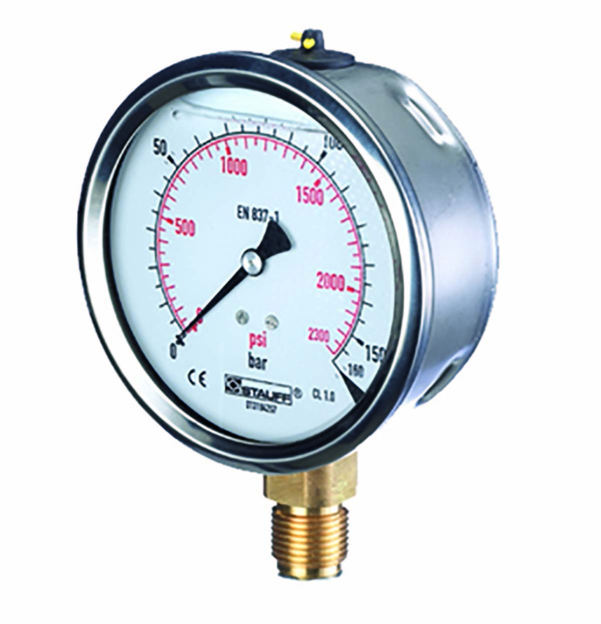 SPG 063 00600 01 S B04 0 600 BAR 8500 PSI PRESSURE GAUGE